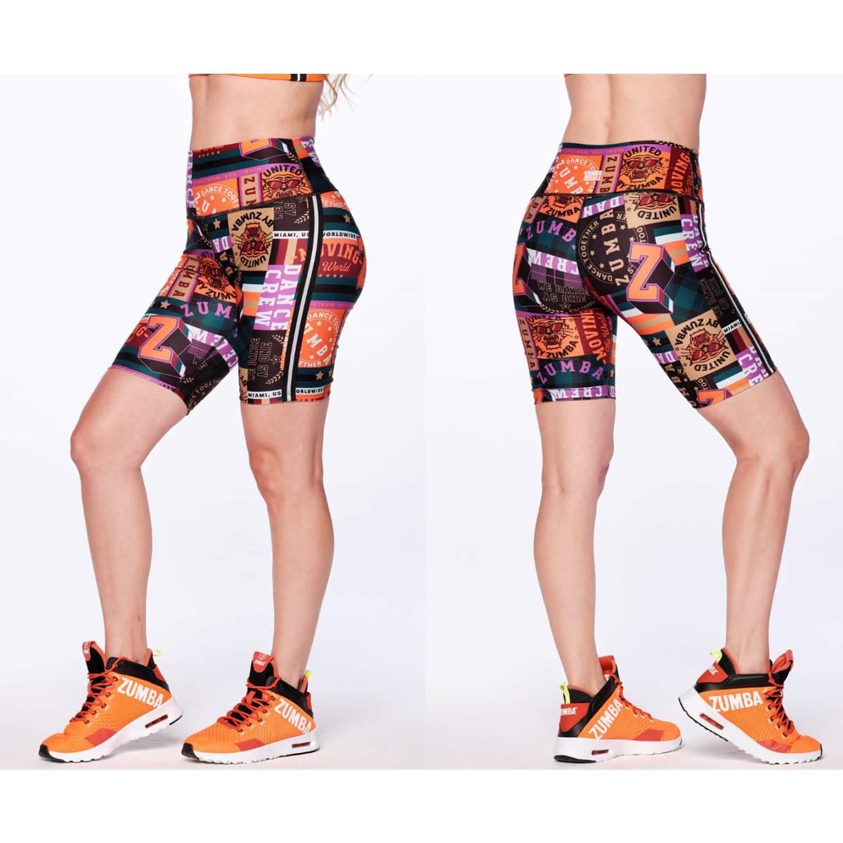 Zumba Stand Together High Waisted Biker Shorts
