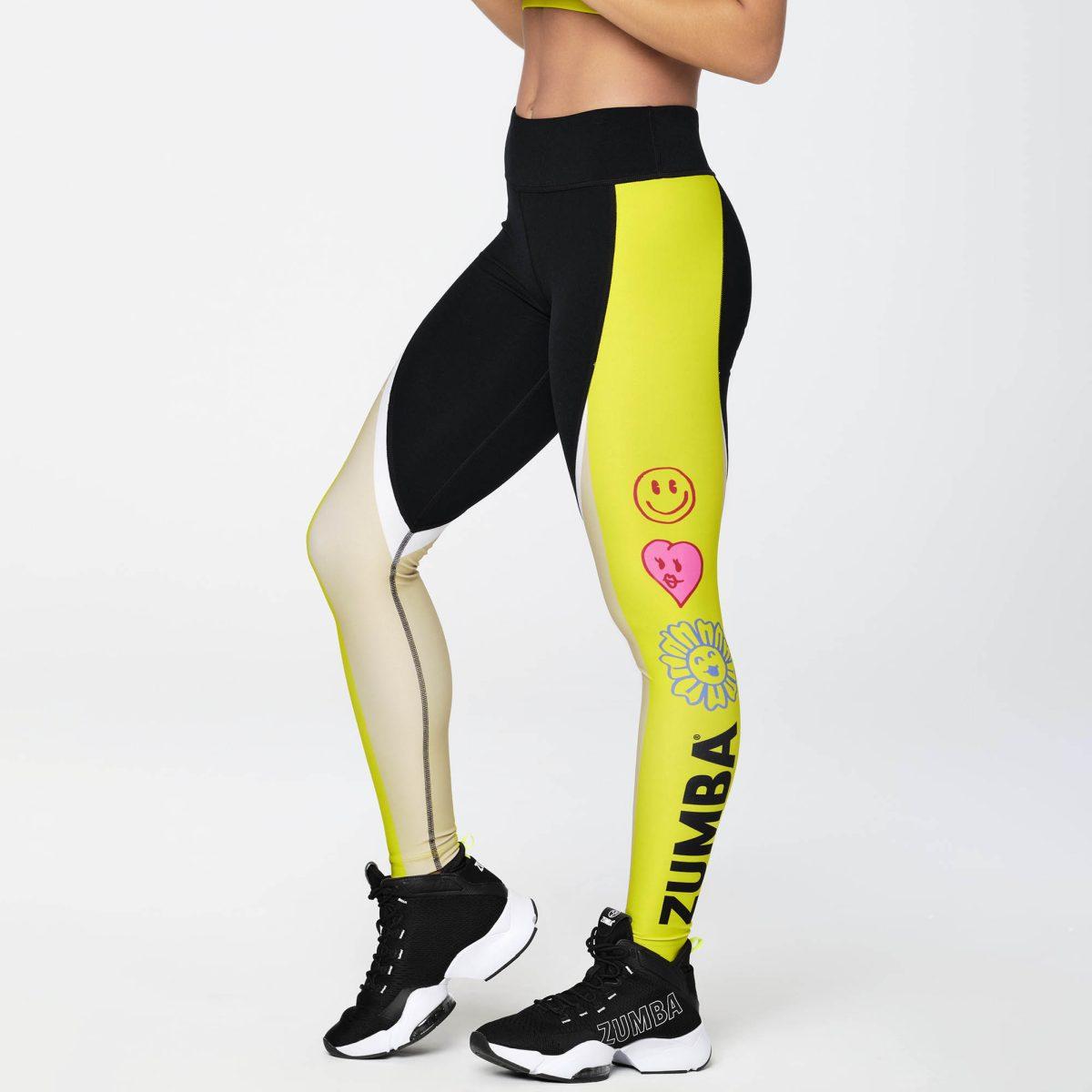 Zumba Happy Perfect Waistband Ankle Leggings