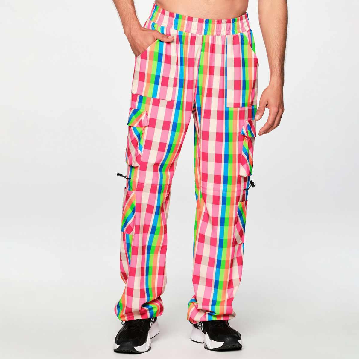 Zumba Plaid Pop Cargo Pants