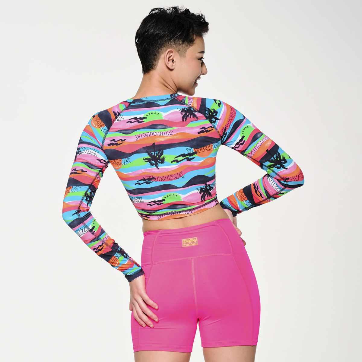 Zumba Sun And Swim Long Sleeve Crop Top