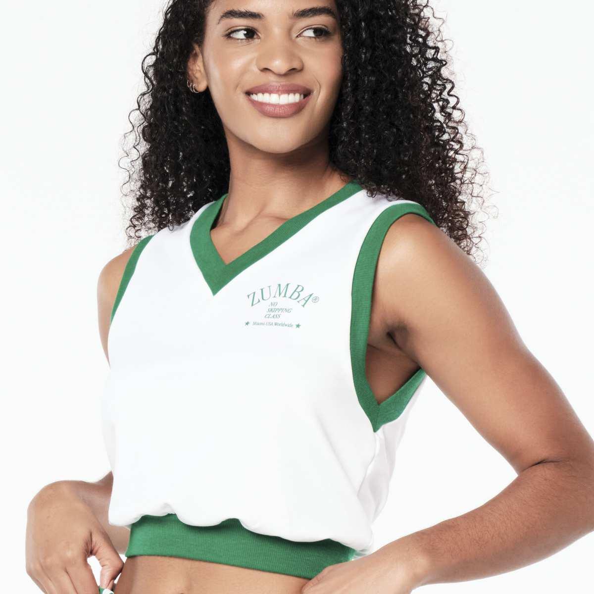 Zumba Prep Crop Sweatshirt Vest