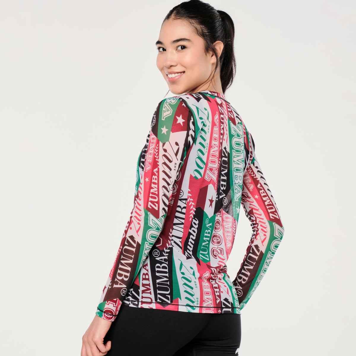 Zumba Prep Long Sleeve Mesh Top