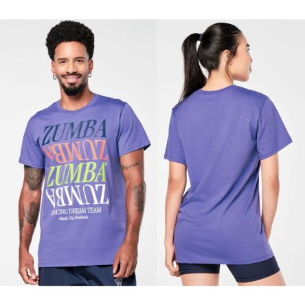 Zumba Prep Crew Neck Tee - Periwinkle