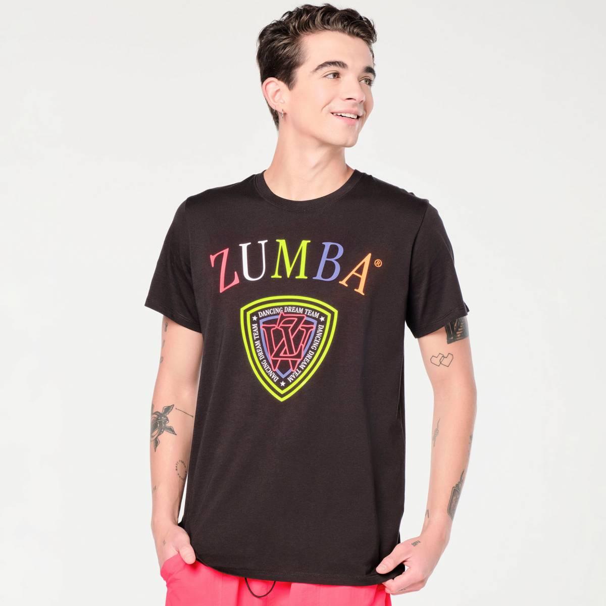 Zumba Prep Crew Neck Tee - Bold Black