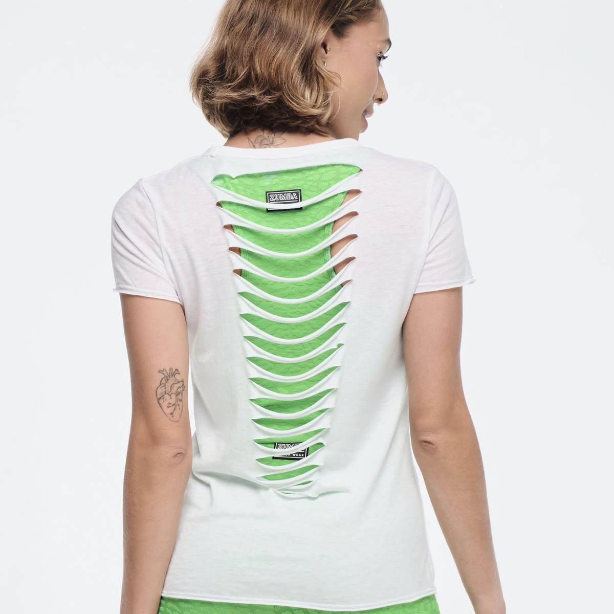 Funscape Crew Neck Tee With Back Slashes