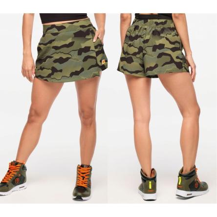 Zumba Explore Woven Skort - Olive Expedition