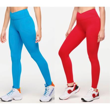 Zumba Explore Crossover Waistband Ankle Leggings