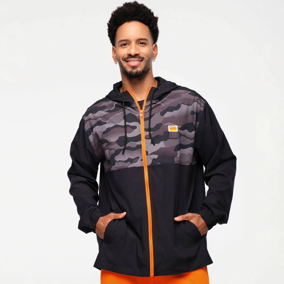 Zumba Explore Men's Hooded Windbreaker Jacket