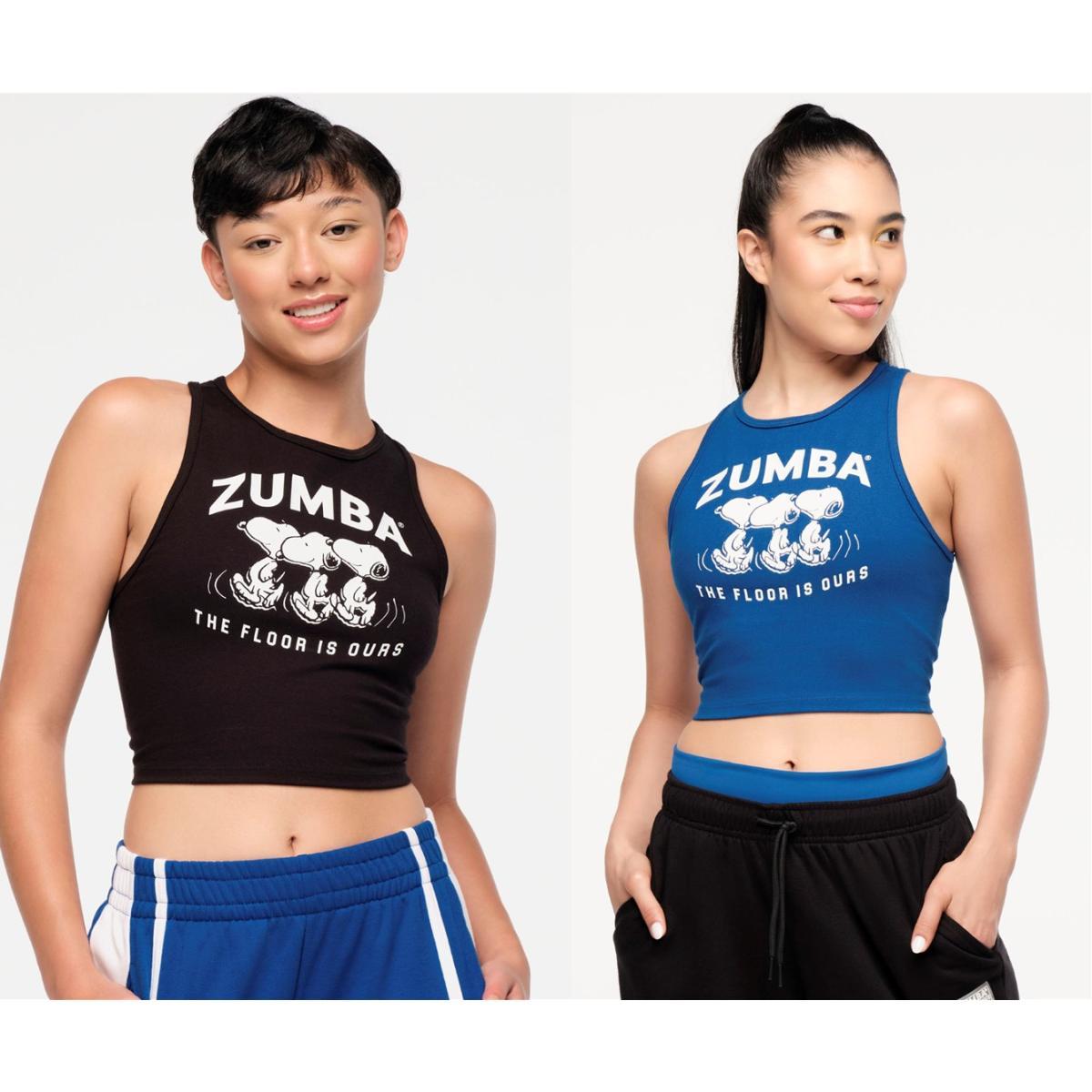 Zumba X Peanuts High Neck Mid Crop Tank