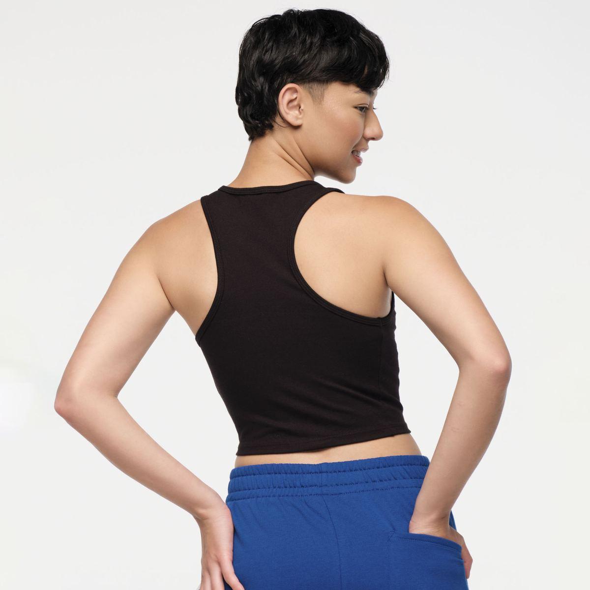 Zumba X Peanuts High Neck Mid Crop Tank