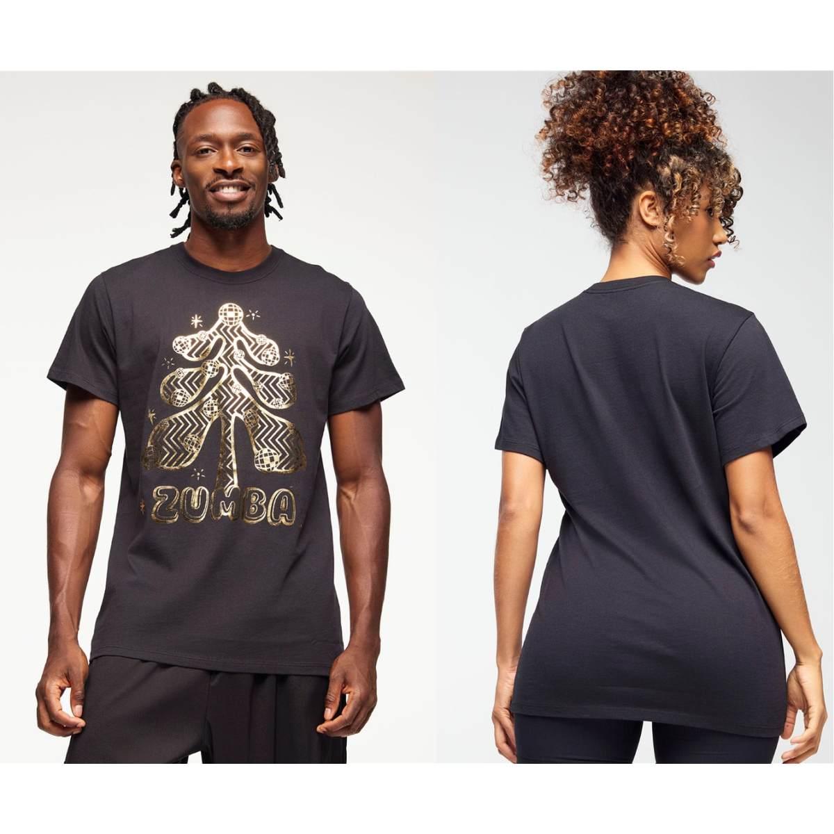 Zumba Holiday Crew Neck Tee - Black