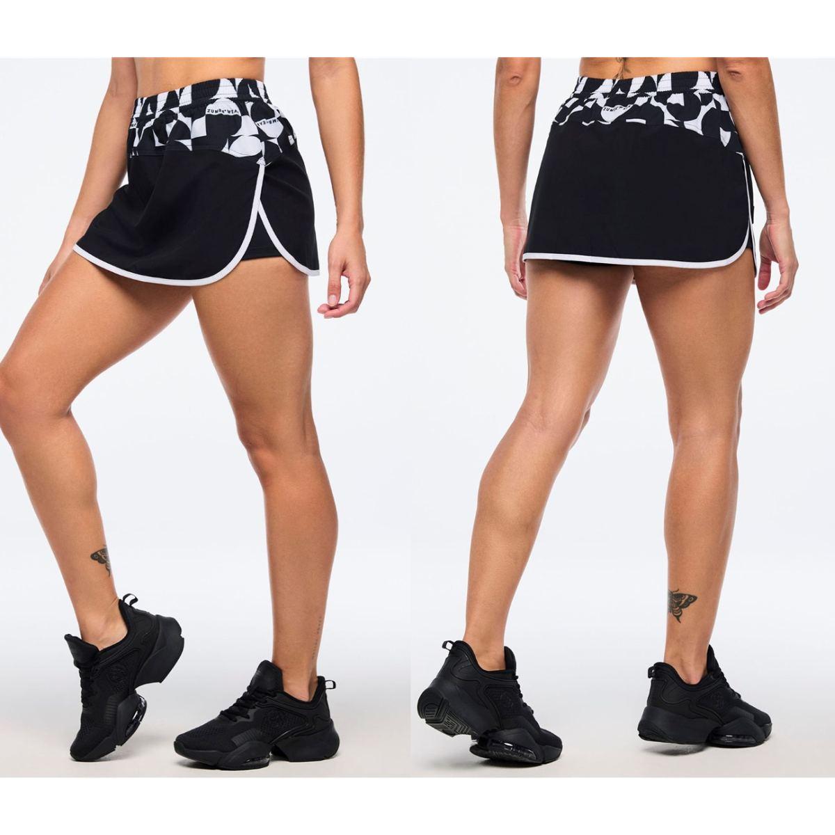 Zumba Haus Color Blocked Woven Skort