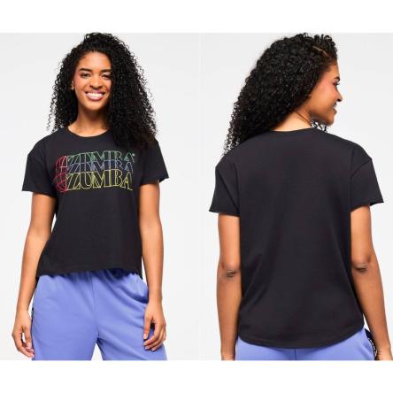 Zumba Haus High Low Crew Neck Top