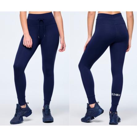 Zumba Out Loud High Waisted Ankle Leggings With Drawcord