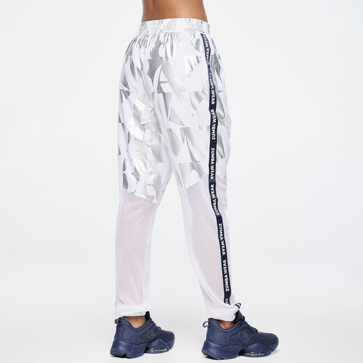Zumba Out Loud High Waisted Woven Track Pants With Mesh
