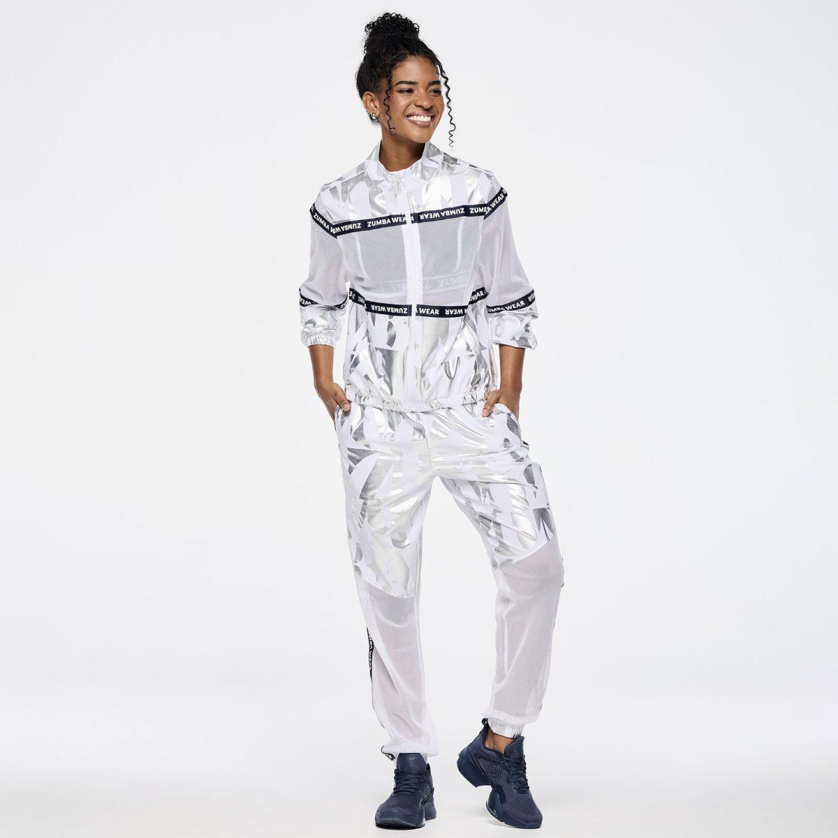 Zumba Out Loud High Waisted Woven Track Pants With Mesh