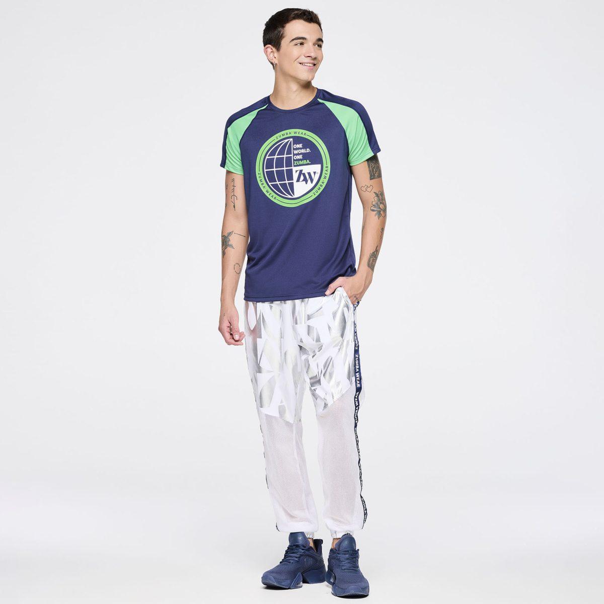 Zumba Out Loud High Waisted Woven Track Pants With Mesh
