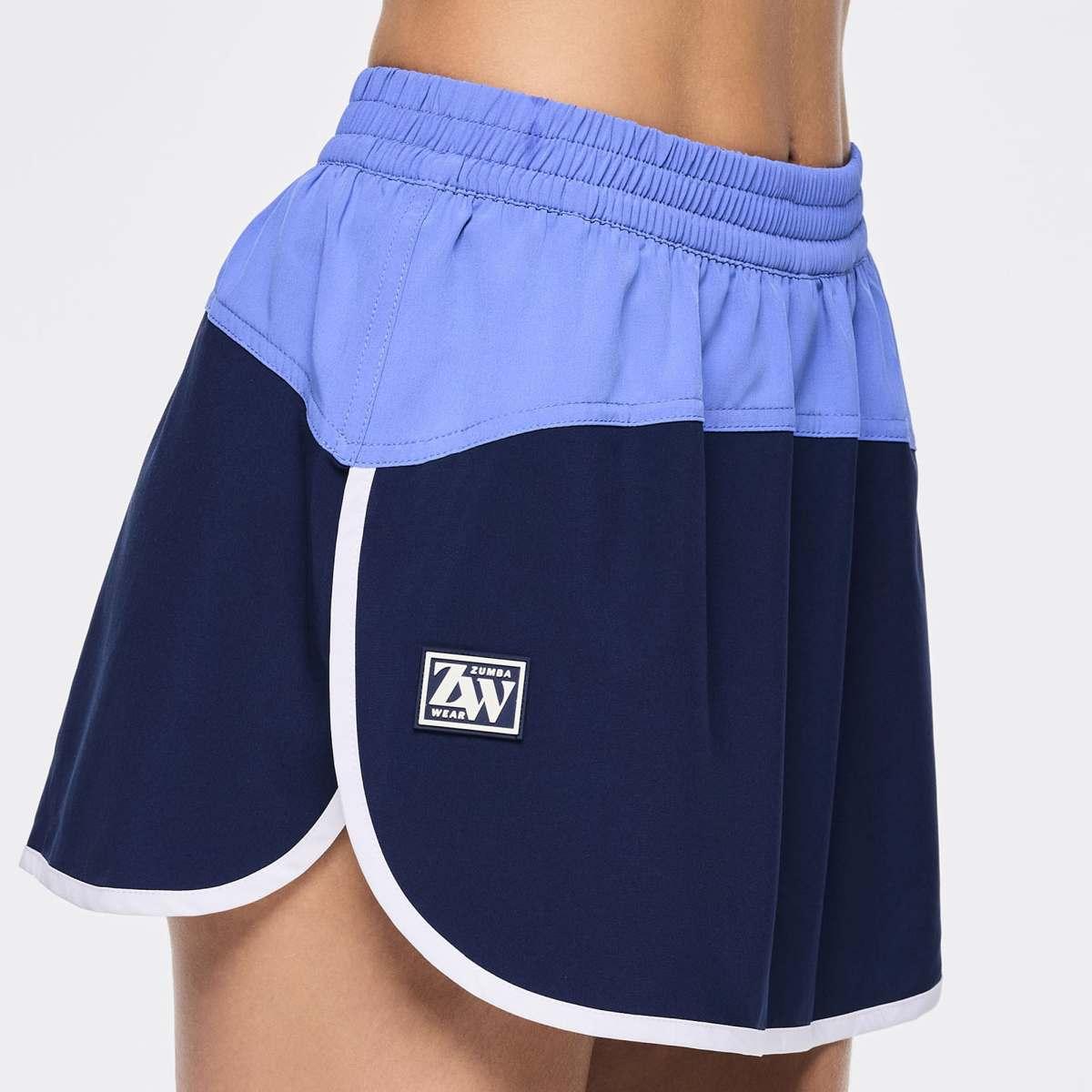Zumba Out Loud Color Blocked Woven Skort