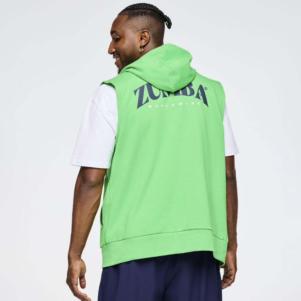 Zumba Out Loud Men's Sleeveless Zip Up Hoodie