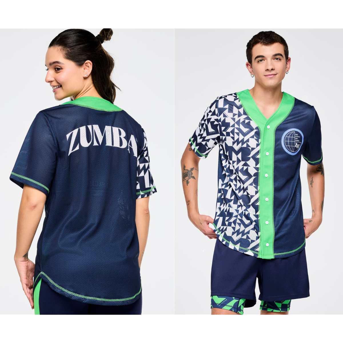 Zumba Out Loud Baseball Button Up Jersey