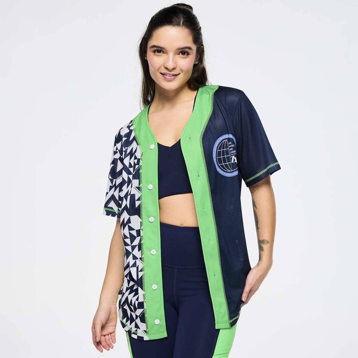 Zumba Out Loud Baseball Button Up Jersey