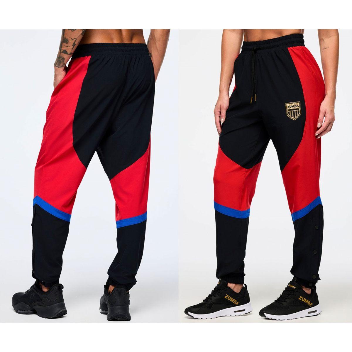 Men's Woven Track Pants With Inserts And Side Snaps