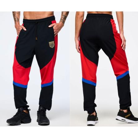Men's Woven Track Pants With Inserts And Side Snaps