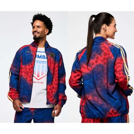 Victory Zip Up Mock Neck Woven Raglan Jacket