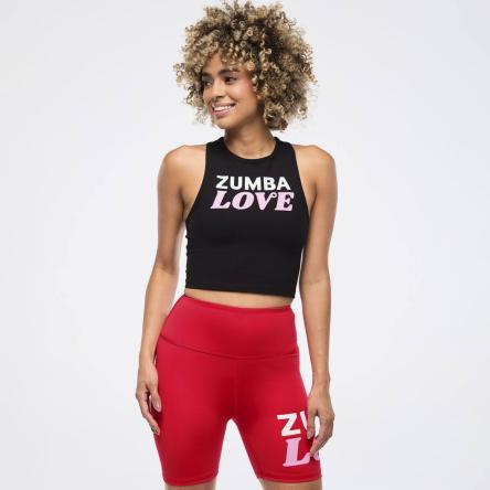 Zumba Love High Neck Mid Crop Tank
