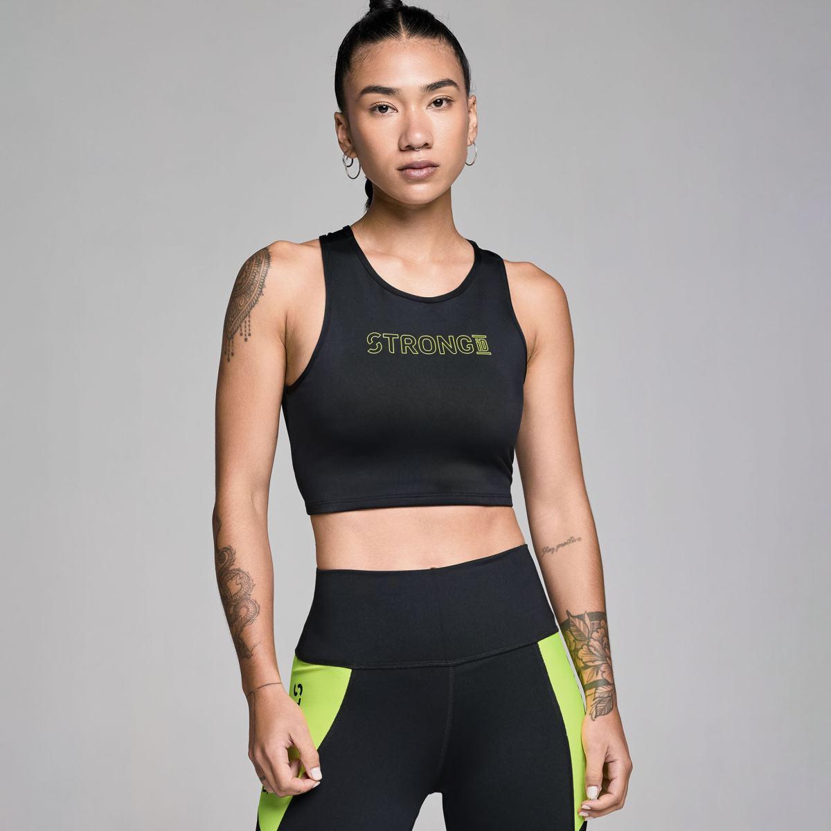 STRONG iD High Neck Lined Crop Tank
