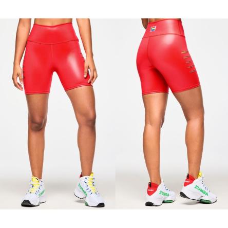 Zumba High Waisted Biker Shorts With Slashes