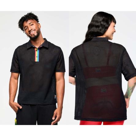Zumba Oversized Mesh Polo