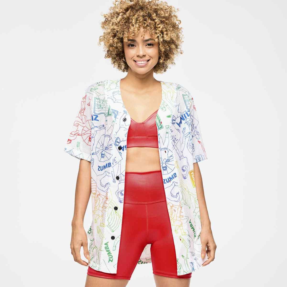 Zumba Baseball Button Up Jersey