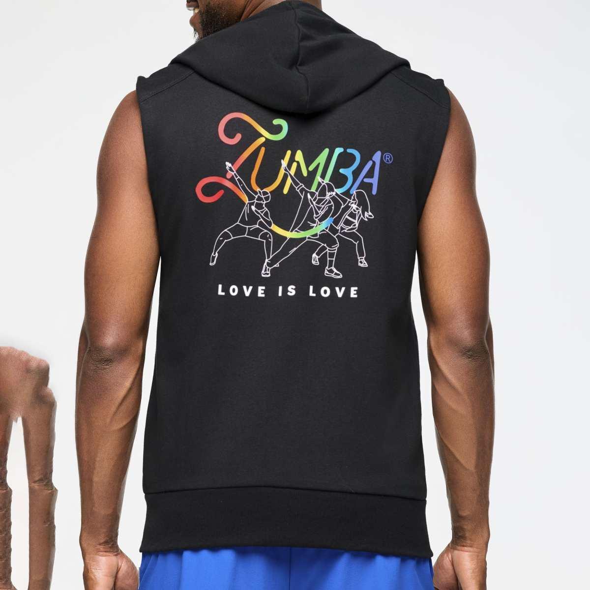 Zumba Men's Sleeveless Zip Up Hoodie