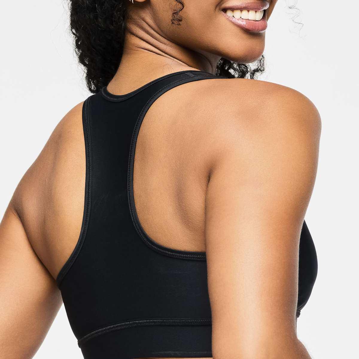 Zumba Rays Square Neck Bra - Bold Black