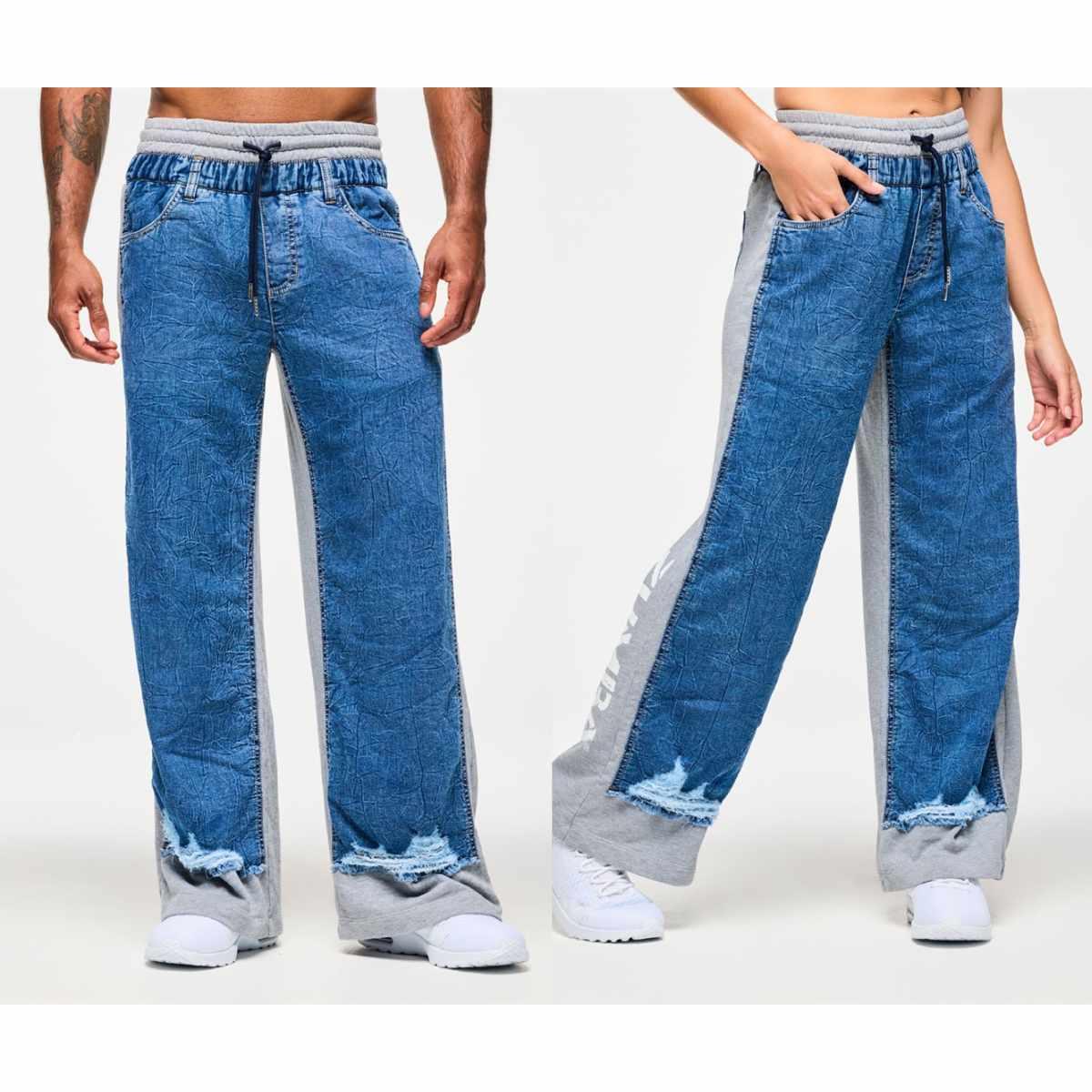 Blue Jean Denim Sweatpants