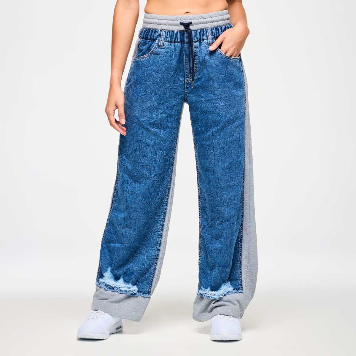 Blue Jean Denim Sweatpants