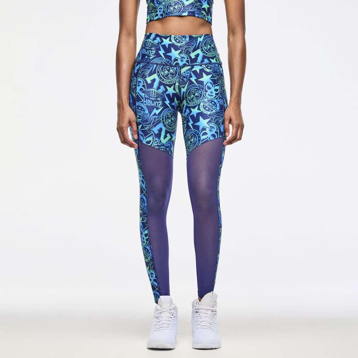 Zumba Libre High Waisted Ankle Legging With Mesh Inserts