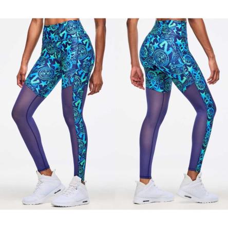 Zumba Libre High Waisted Ankle Legging With Mesh Inserts
