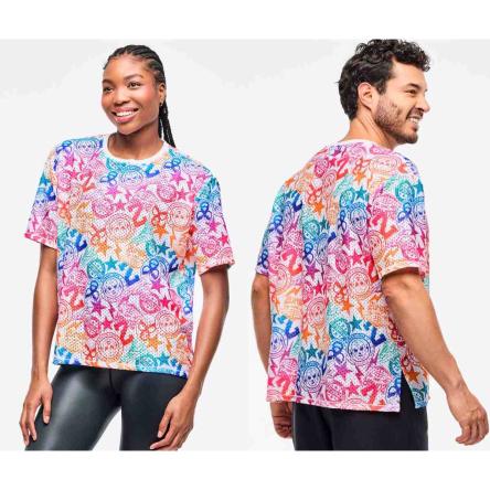 Zumba Libre Boxy Mesh Top With Side Slits