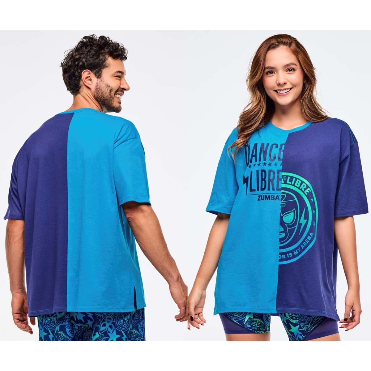 Zumba Libre Men's Oversized Two-Tone Crew Neck Tee
