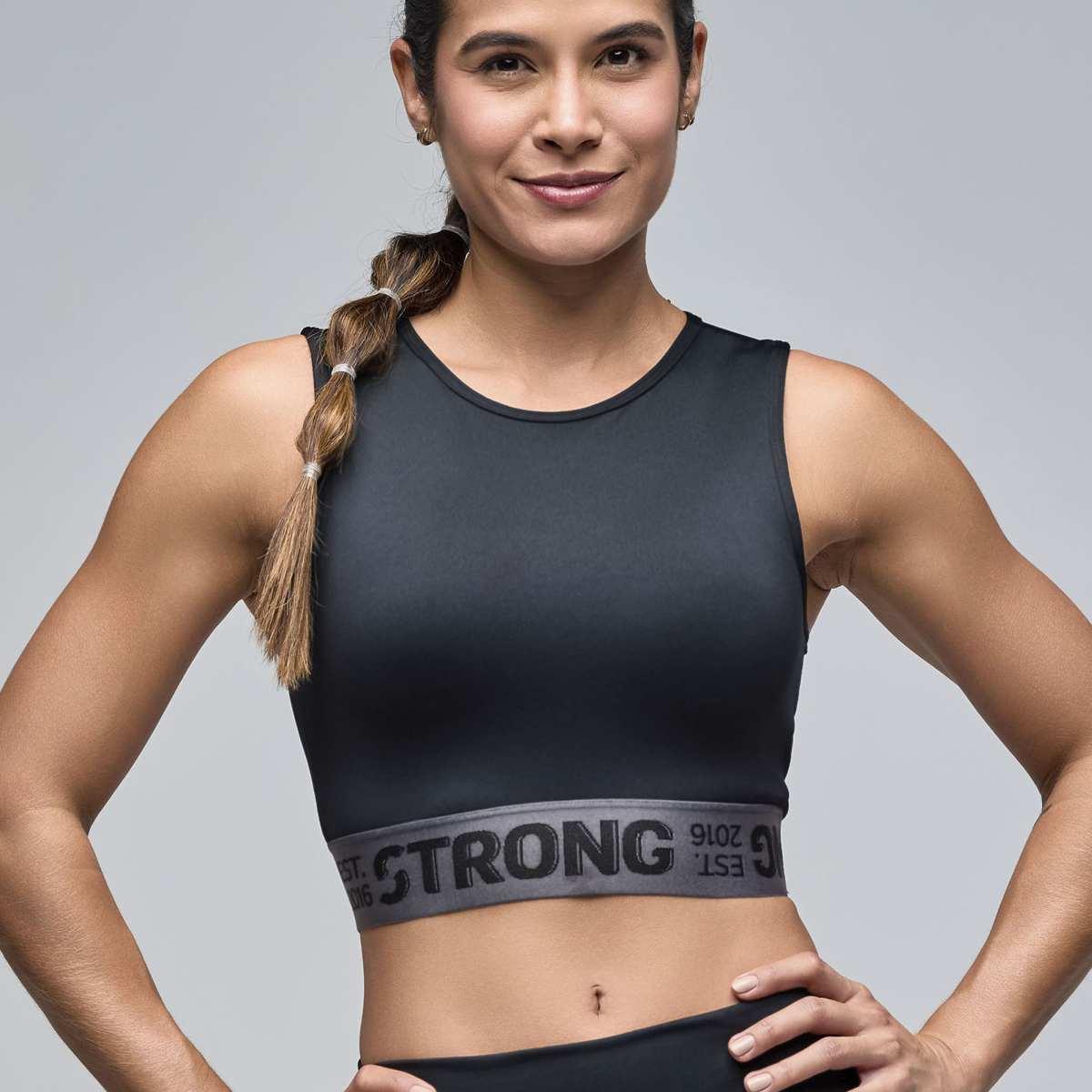 STRONG iD Crop Tank With Elastic Waistband