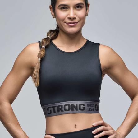 STRONG iD Crop Tank With Elastic Waistband