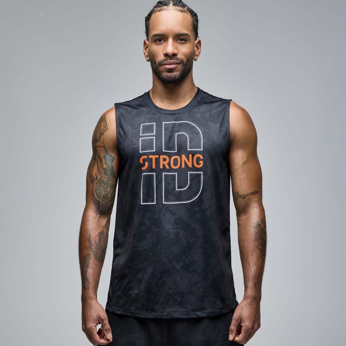 STRONG iD Men's Wide Shoulder Tank - Black