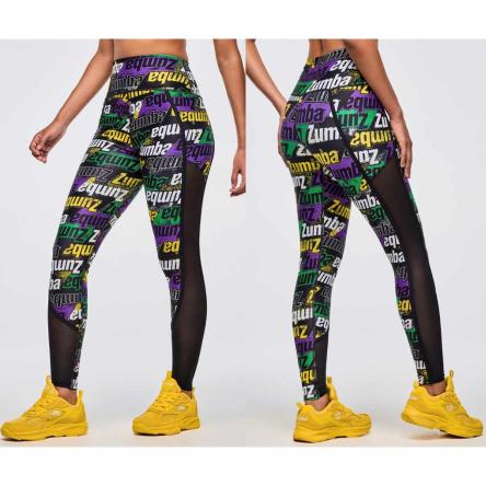 Apres Zumba High Waisted Ankle Leggings With Side Inserts