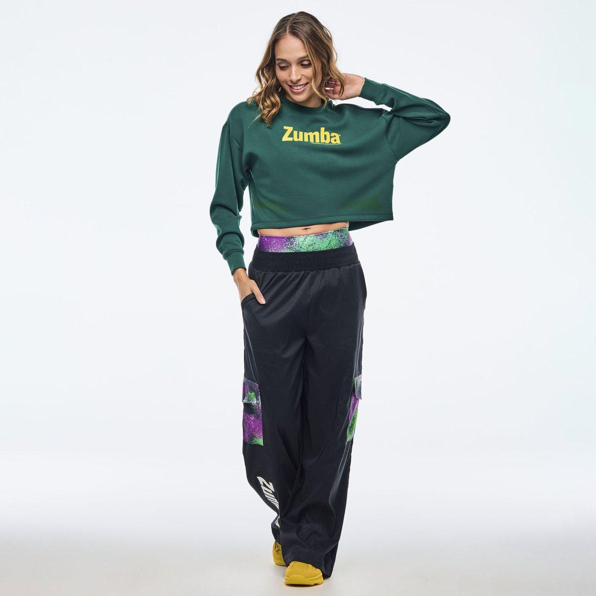 Apres Zumba Wide Leg Woven Cargo Pants