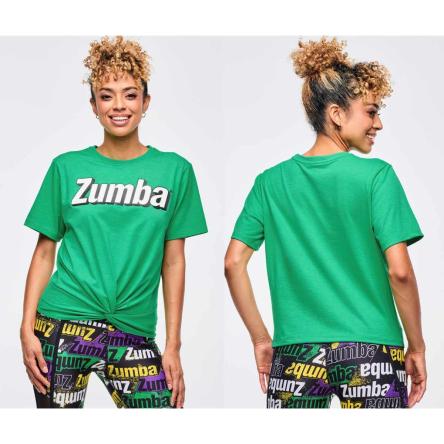 Apres Zumba Short Sleeve Front Twist Top