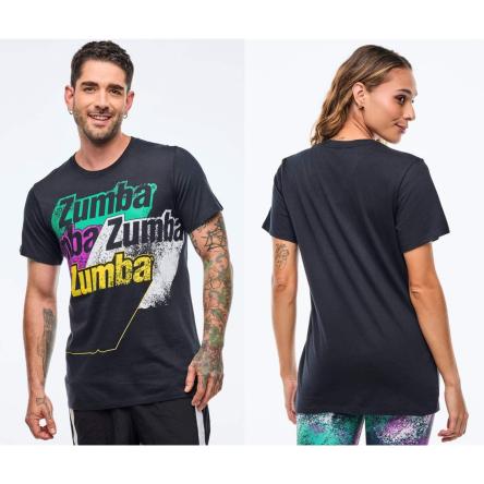 Apres Zumba Unisex Crew Neck Tee - Bold Black