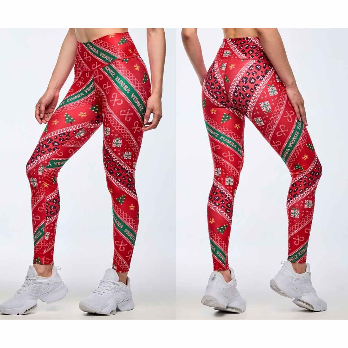Zumba Holiday High Waisted Ankle Leggings