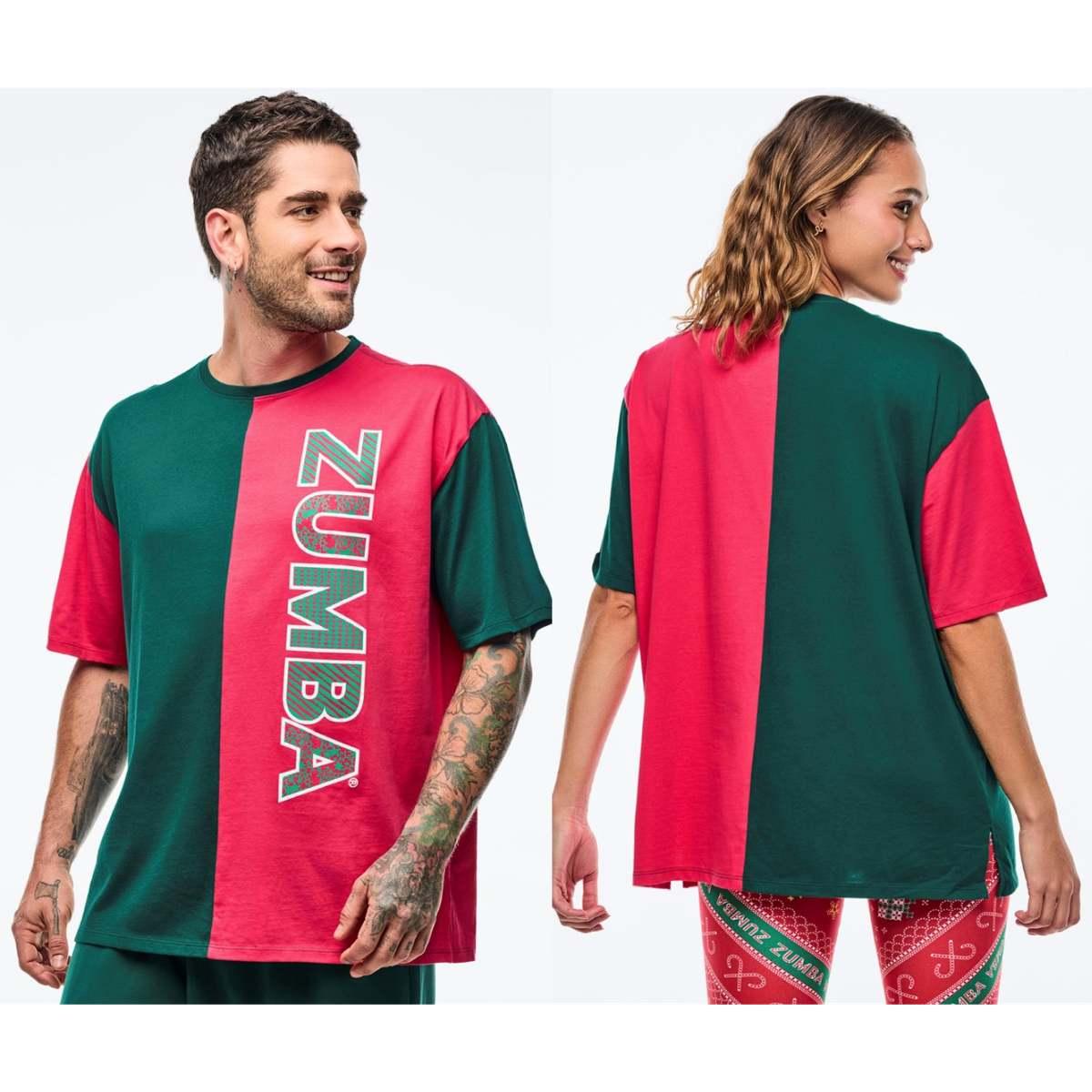 Zumba Holiday Men's Oversized Crew Neck Tee